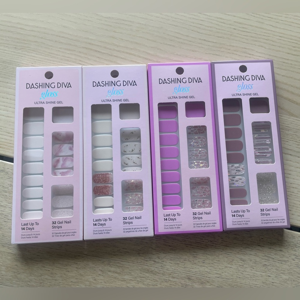 Dashing Diva Gloss Nail Strips Sets, press on nails lot